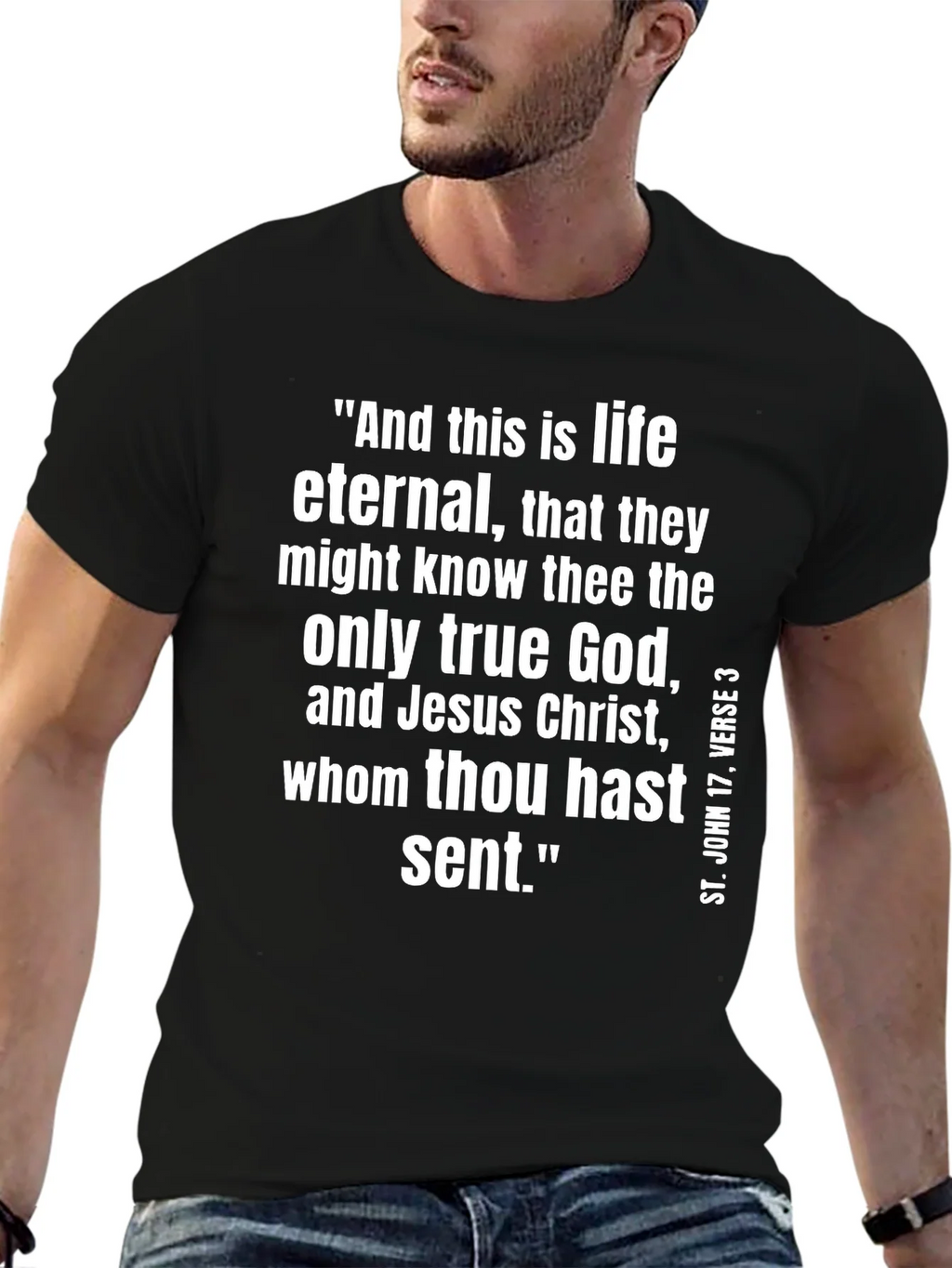 Eternal Life T-Shirt - St. John 17:3 Christian Apparel product image 3