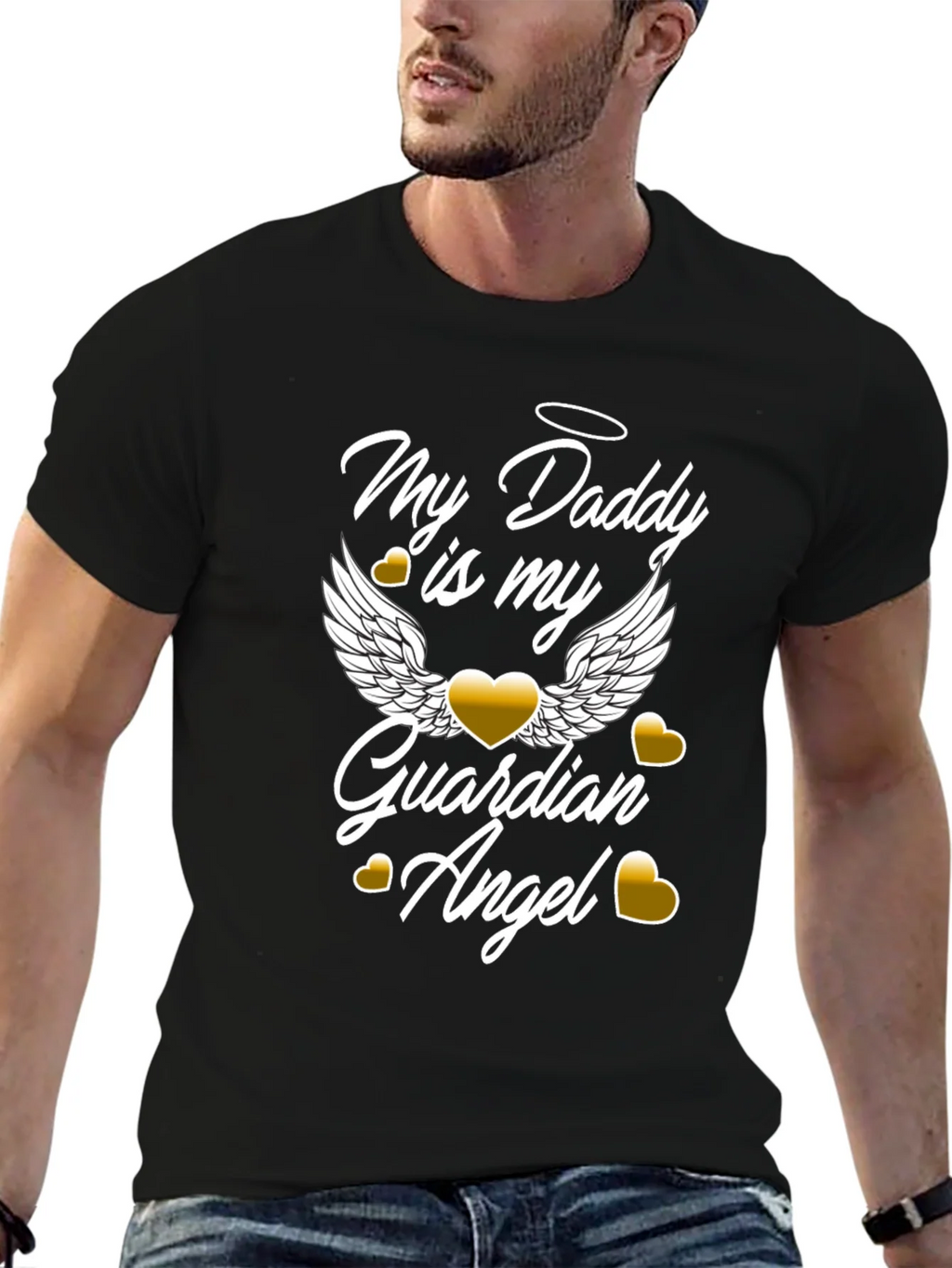 My Daddy is My Guardian Angel Graphic T-Shirt product image 6