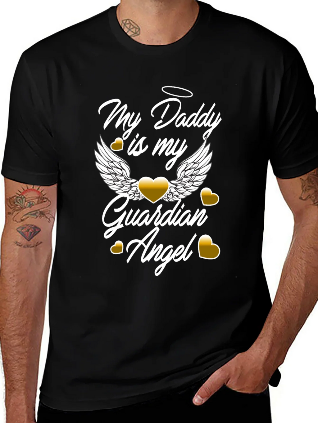 My Daddy is My Guardian Angel Graphic T-Shirt product image 1