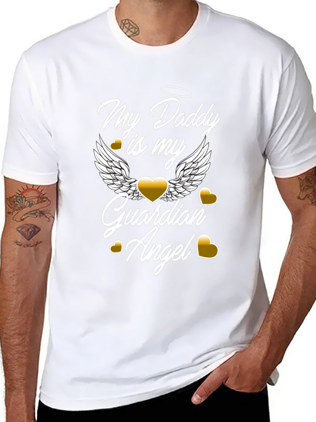My Daddy is My Guardian Angel Graphic T-Shirt product image 7