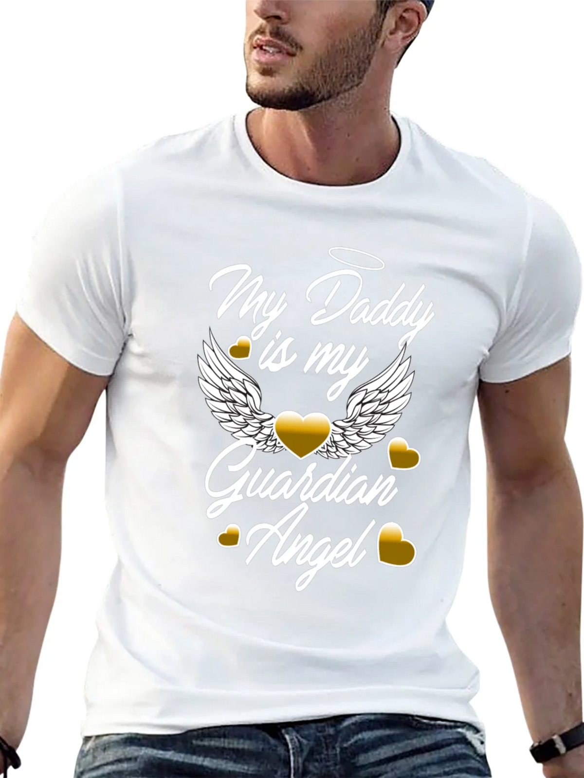 My Daddy is My Guardian Angel Graphic T-Shirt product image 12