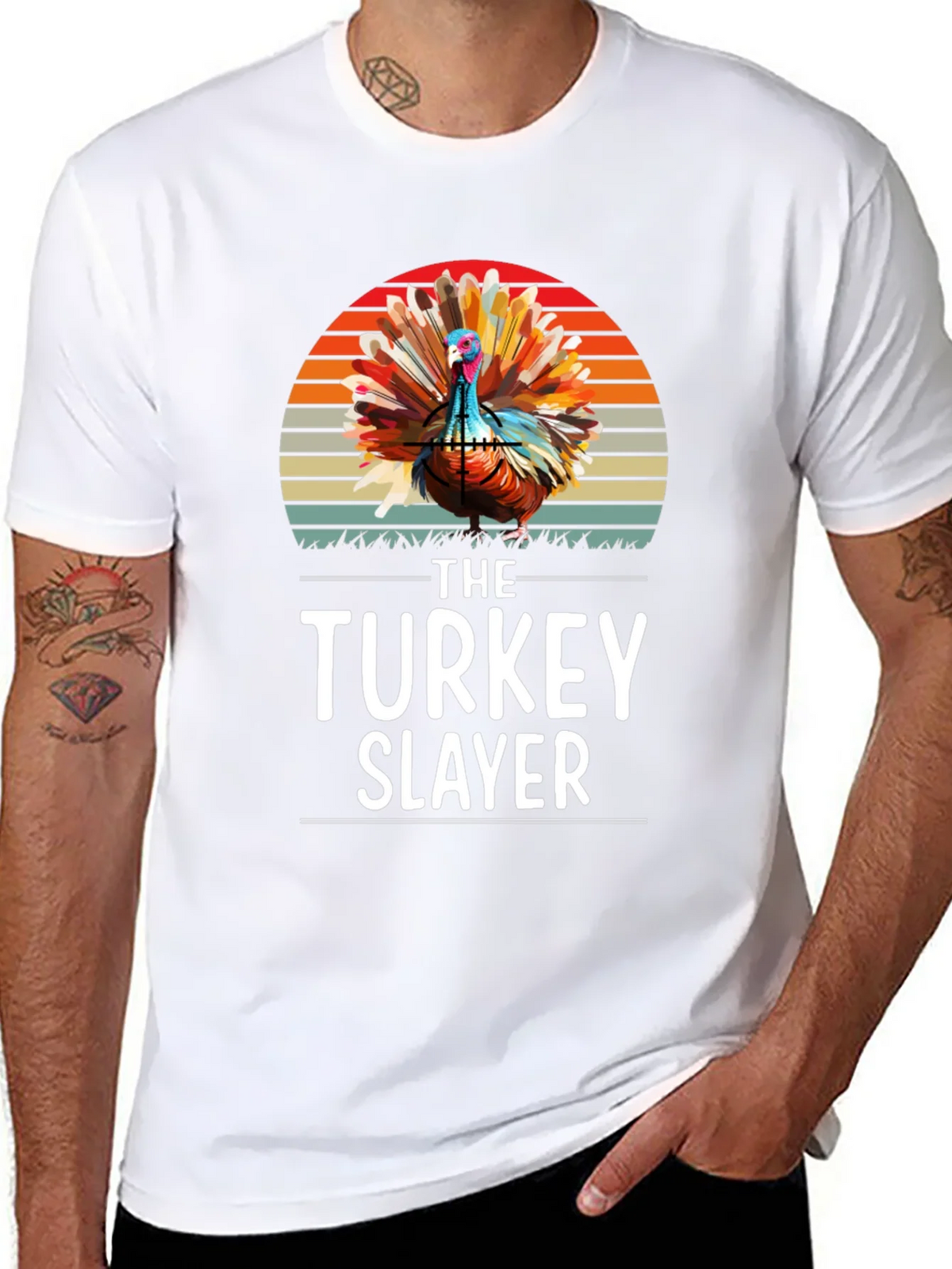 Turkey Slayer Graphic T-Shirt - Thanksgiving Apparel product image 7