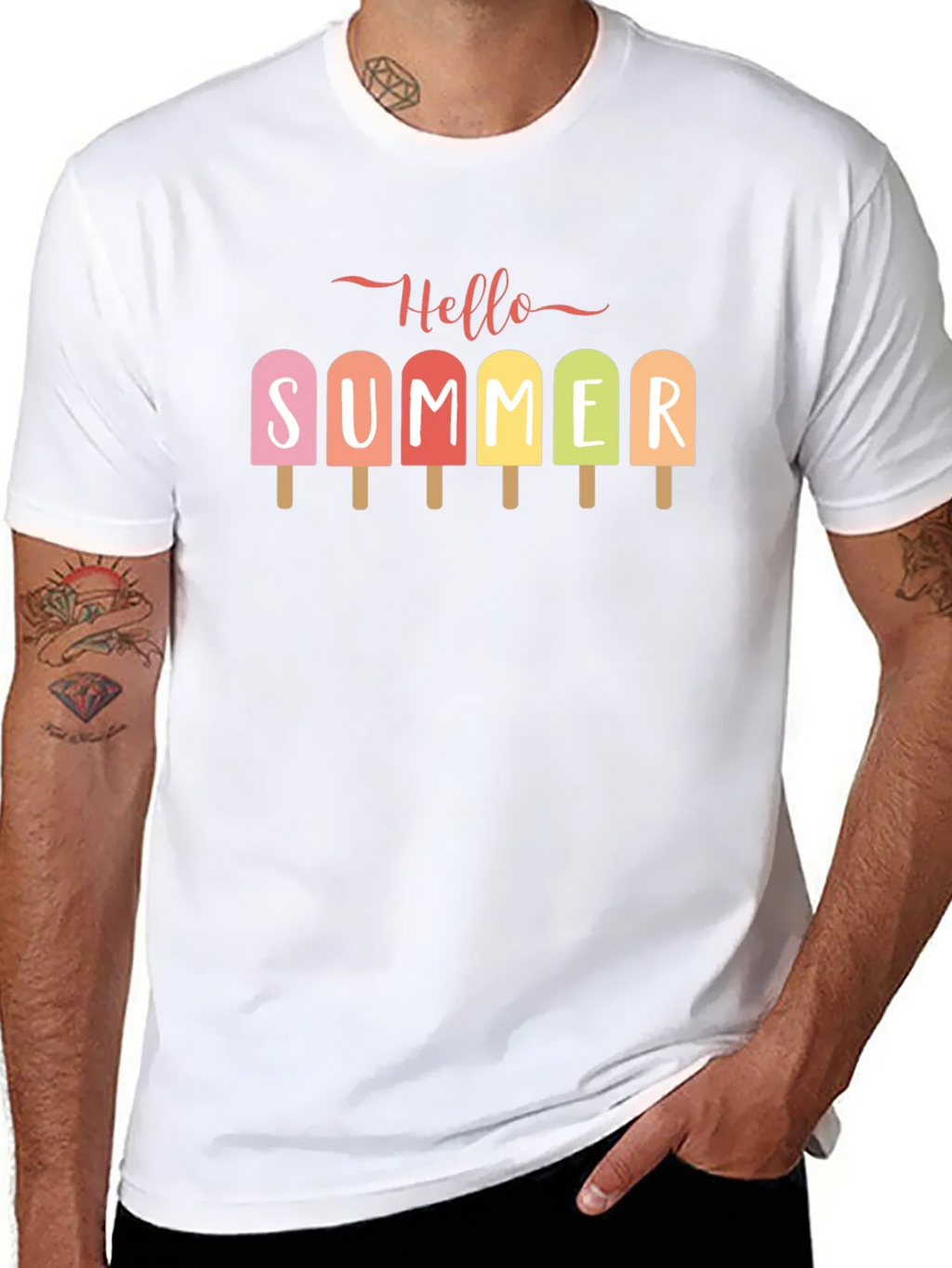 Hello Summer Popsicle Graphic Tee product image 4
