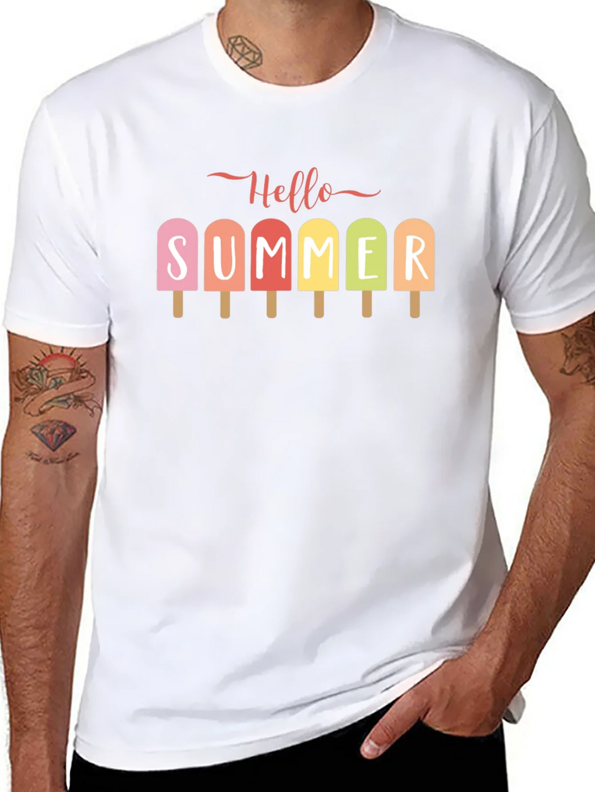 Hello Summer Popsicle Graphic Tee product image 4