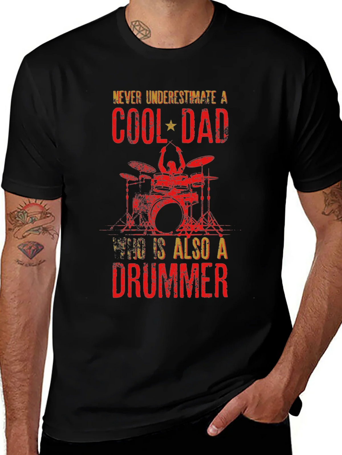 Cool Dad Drummer Graphic Tee - Unique Musician Father Gift product image 1