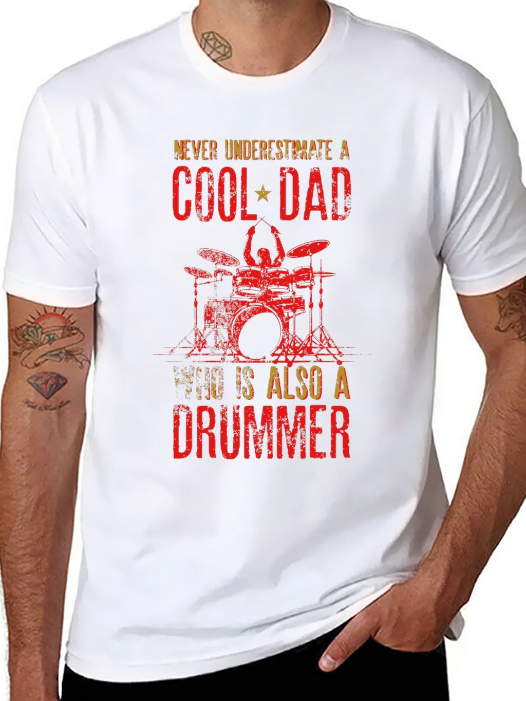Cool Dad Drummer Graphic Tee - Unique Musician Father Gift product image 7