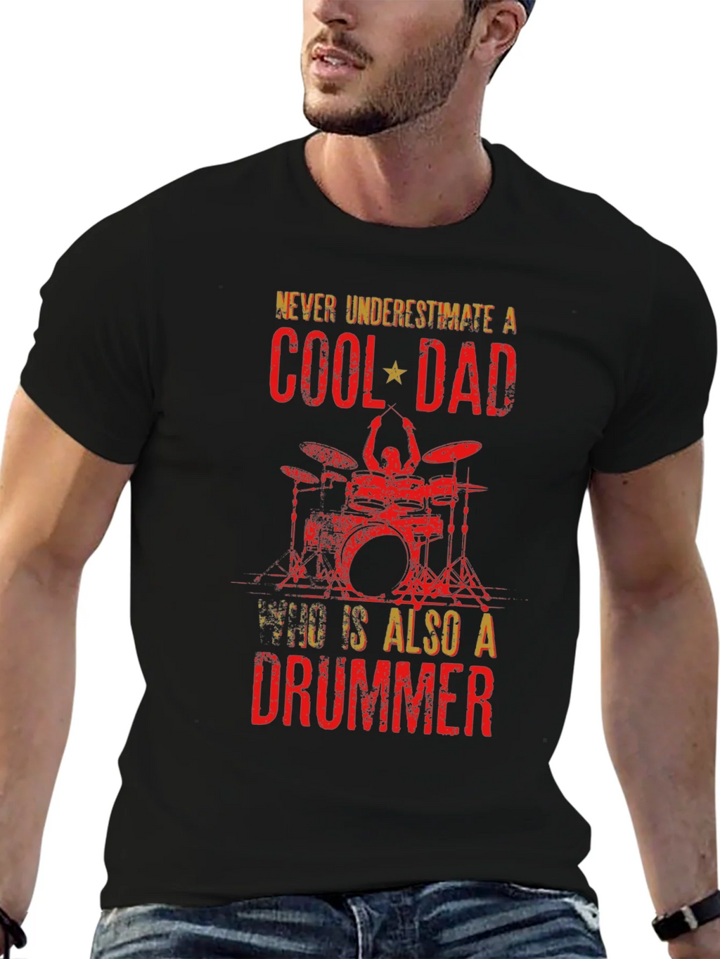 Cool Dad Drummer Graphic Tee - Unique Musician Father Gift product image 6