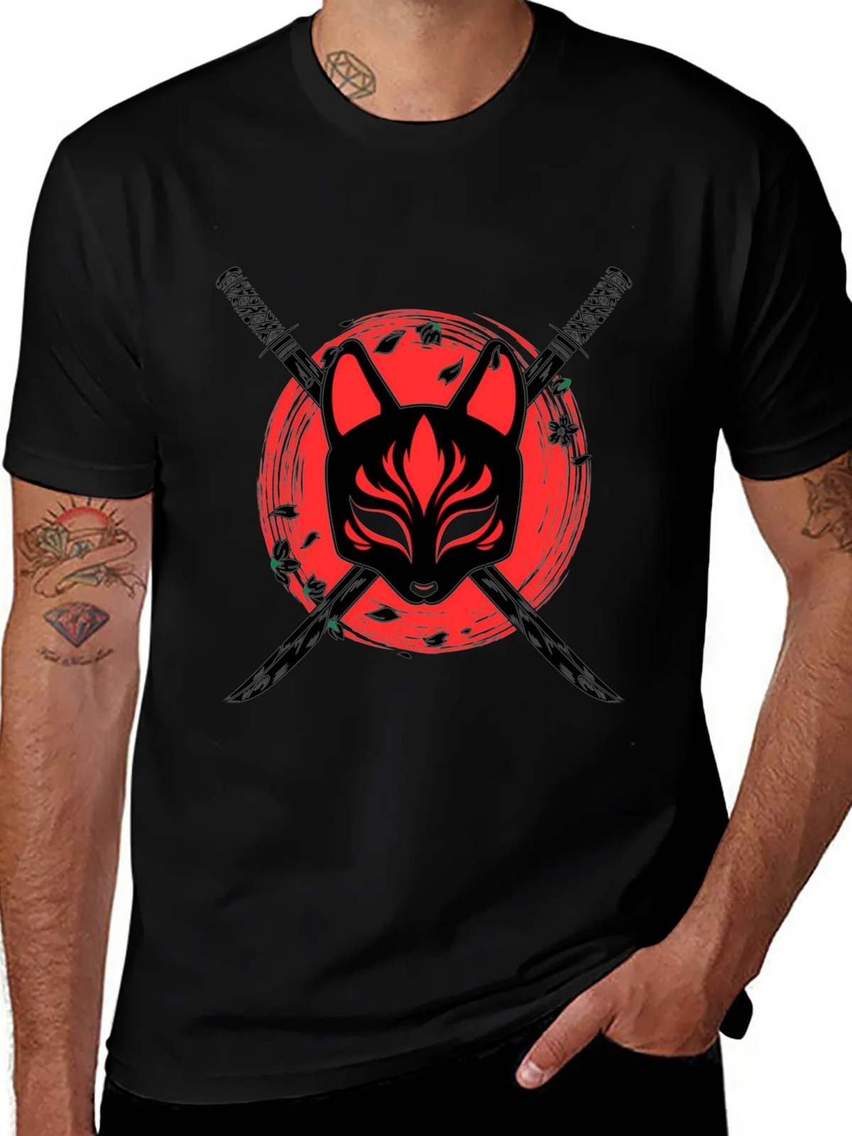 Samurai Fox Mask T-Shirt product image 1