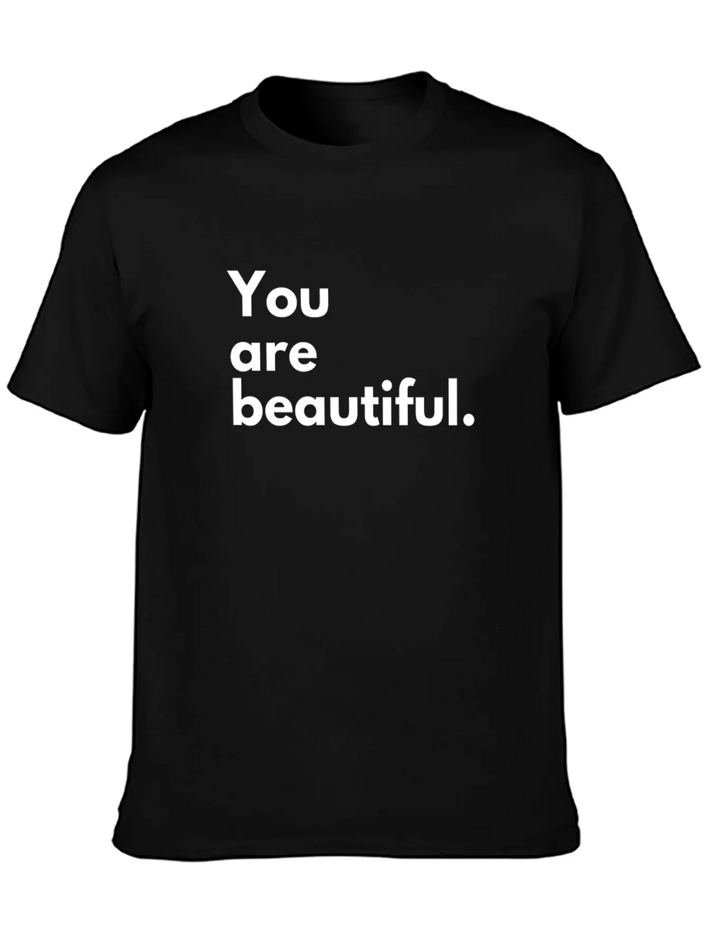 You Are Beautiful T-Shirt - Black Crew Neck Tee product image 3