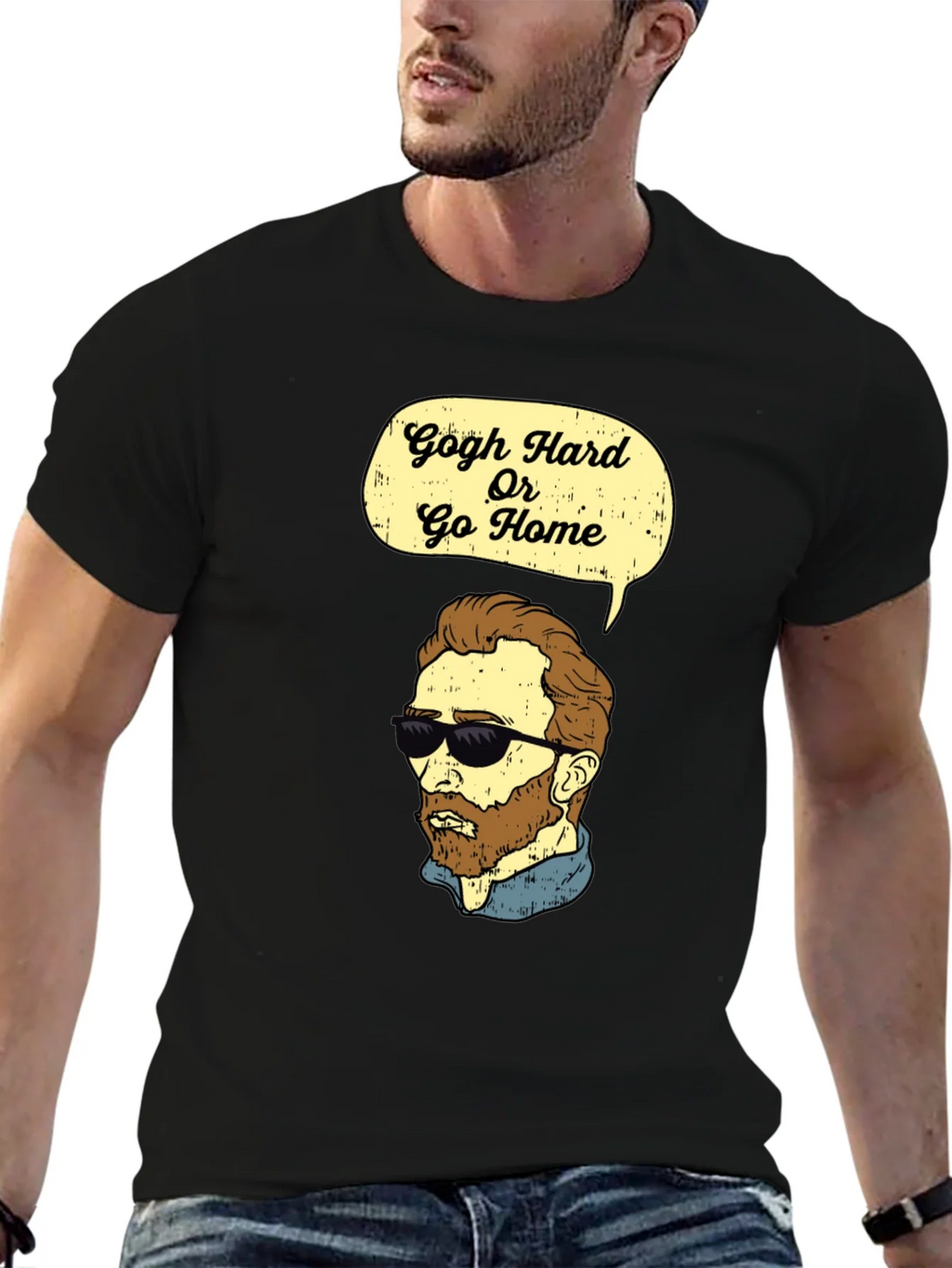 Gogh Hard Or Go Home Graphic T-Shirt product image 6