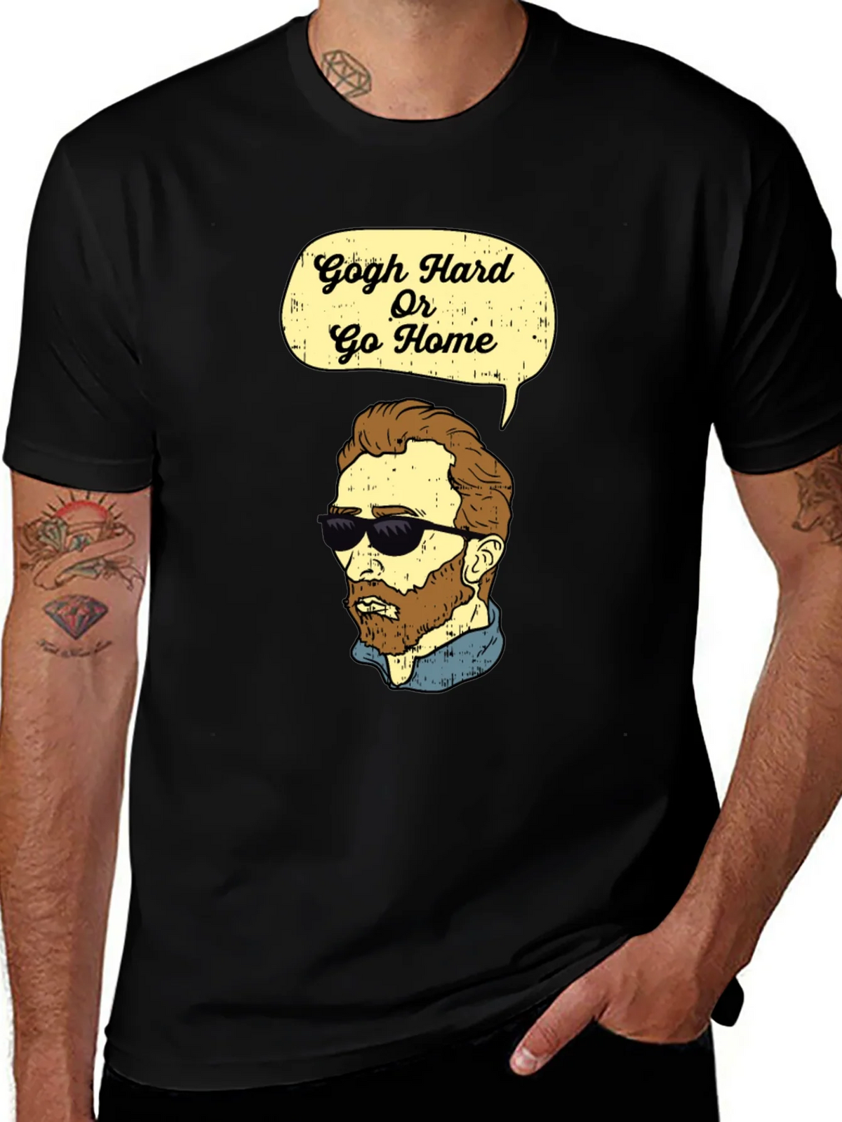 Gogh Hard Or Go Home Graphic T-Shirt product image 1