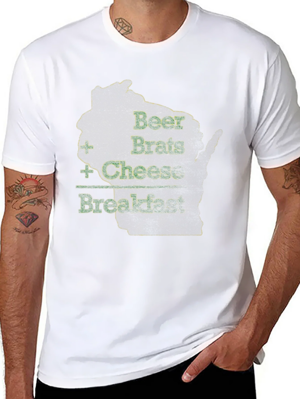 Beer Brats Cheese Breakfast Graphic Tee product image 5