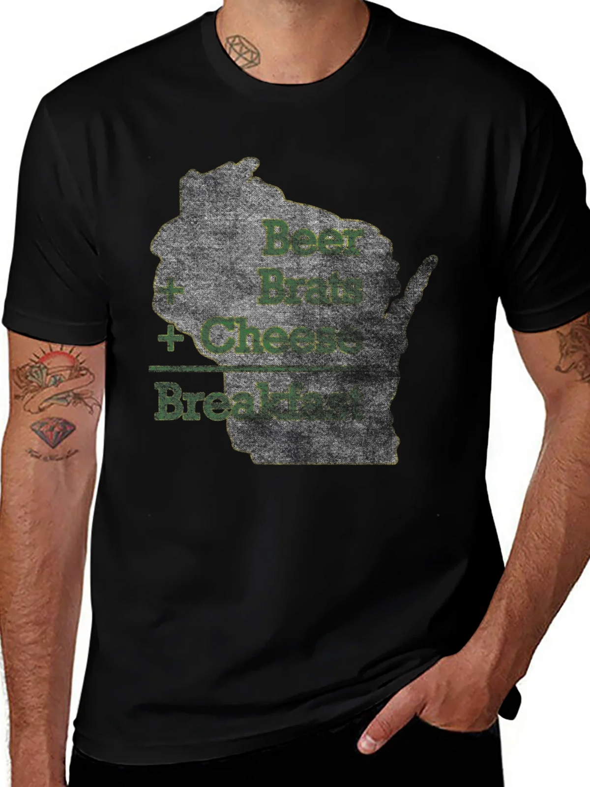 Beer Brats Cheese Breakfast Graphic Tee product image 1