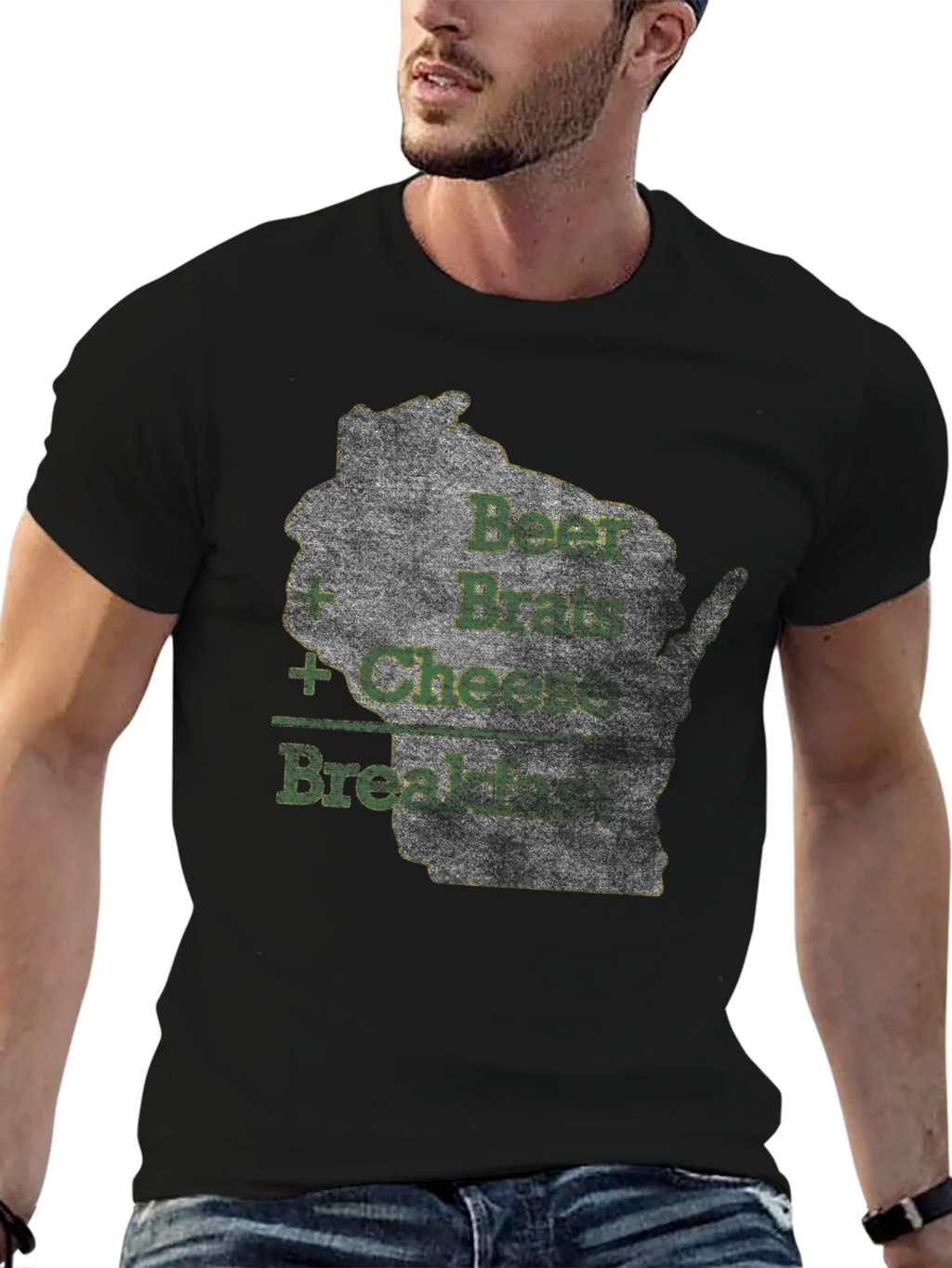Beer Brats Cheese Breakfast Graphic Tee product image 4