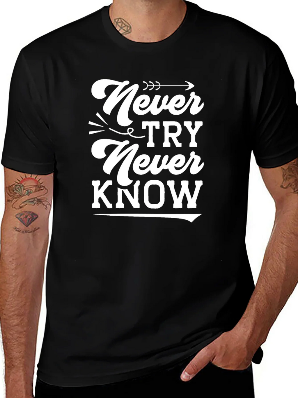 Never Try Know Graphic Tee product image 1