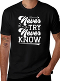 Never Try Know Graphic Tee product image 1