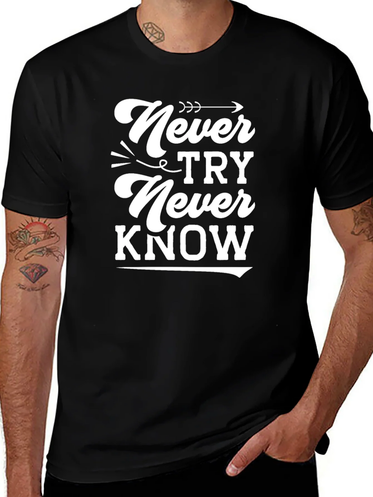 Never Try Know Graphic Tee product image 1