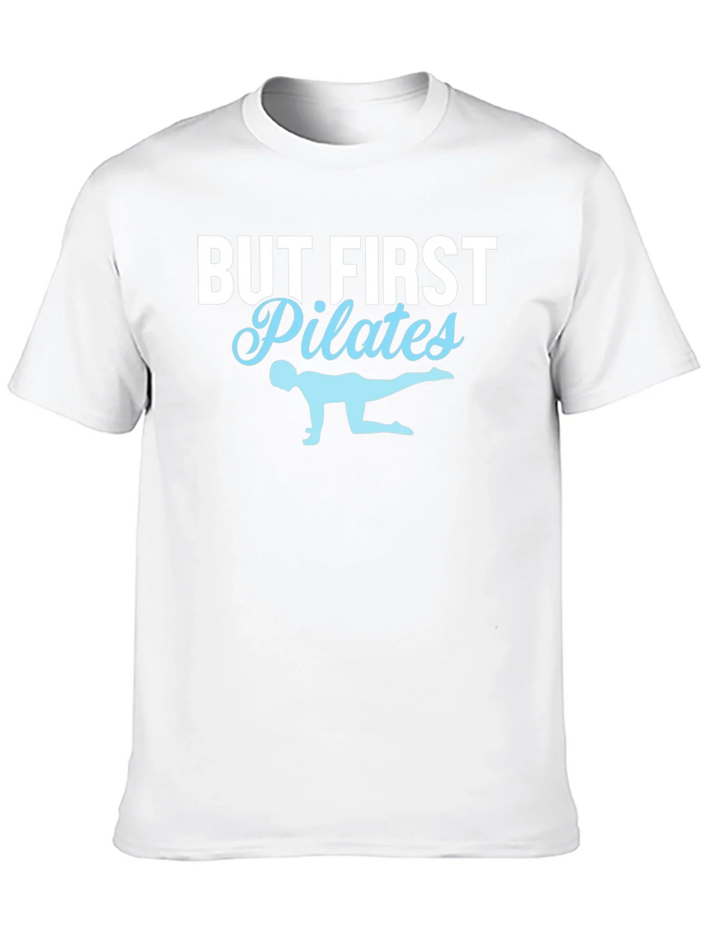But First Pilates T-Shirt - Black Cotton Fitness Tee product image 9