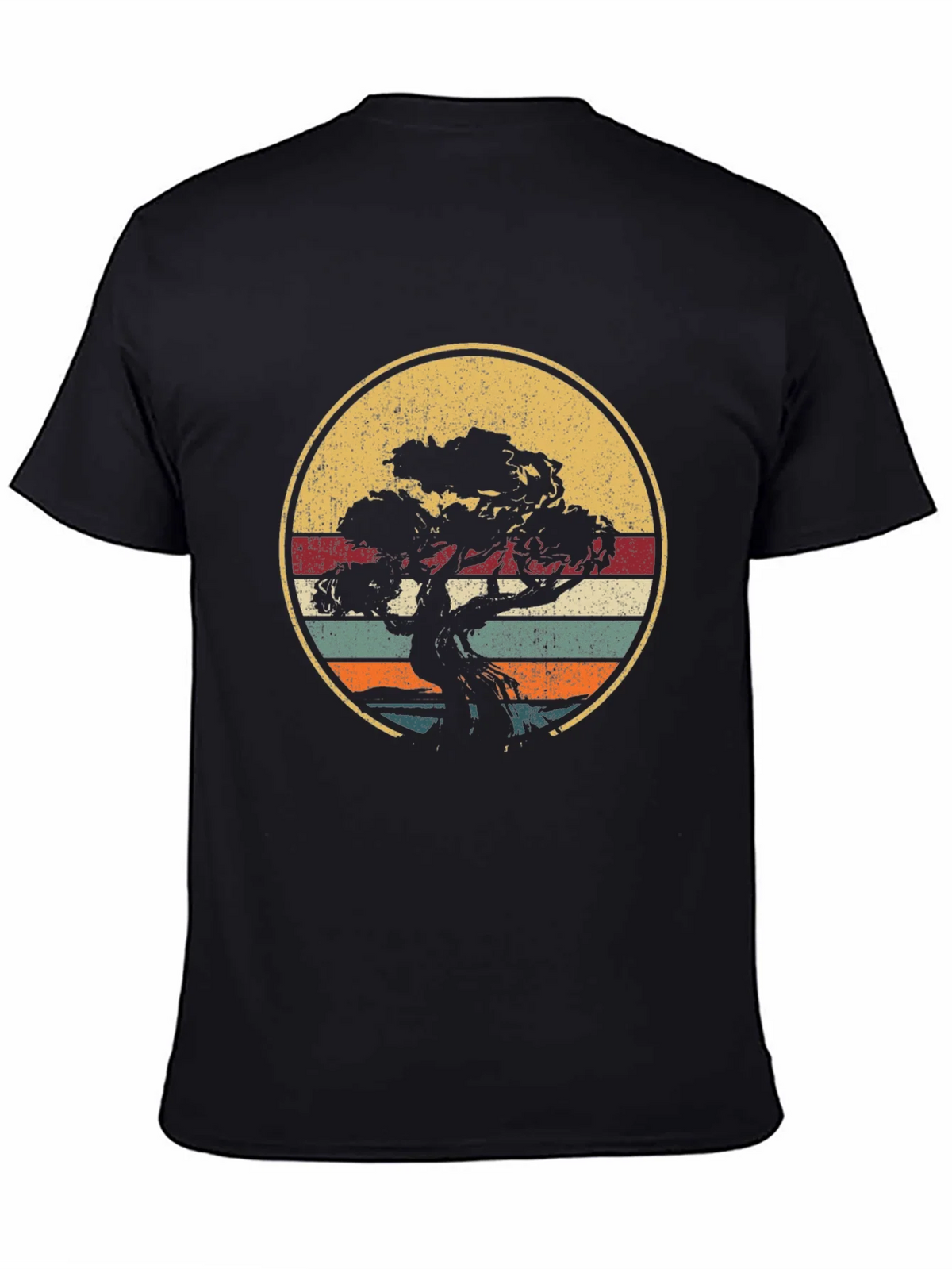 Bonsai Tree Retro Sunset T-Shirt product image 4
