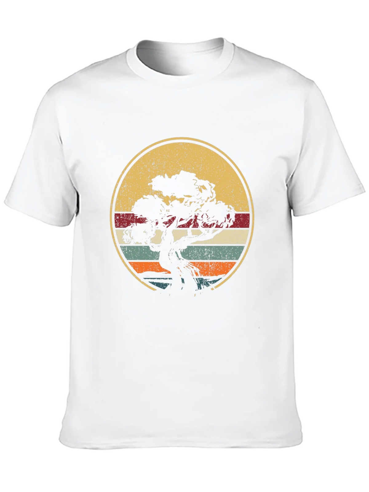 Bonsai Tree Retro Sunset T-Shirt product image 9