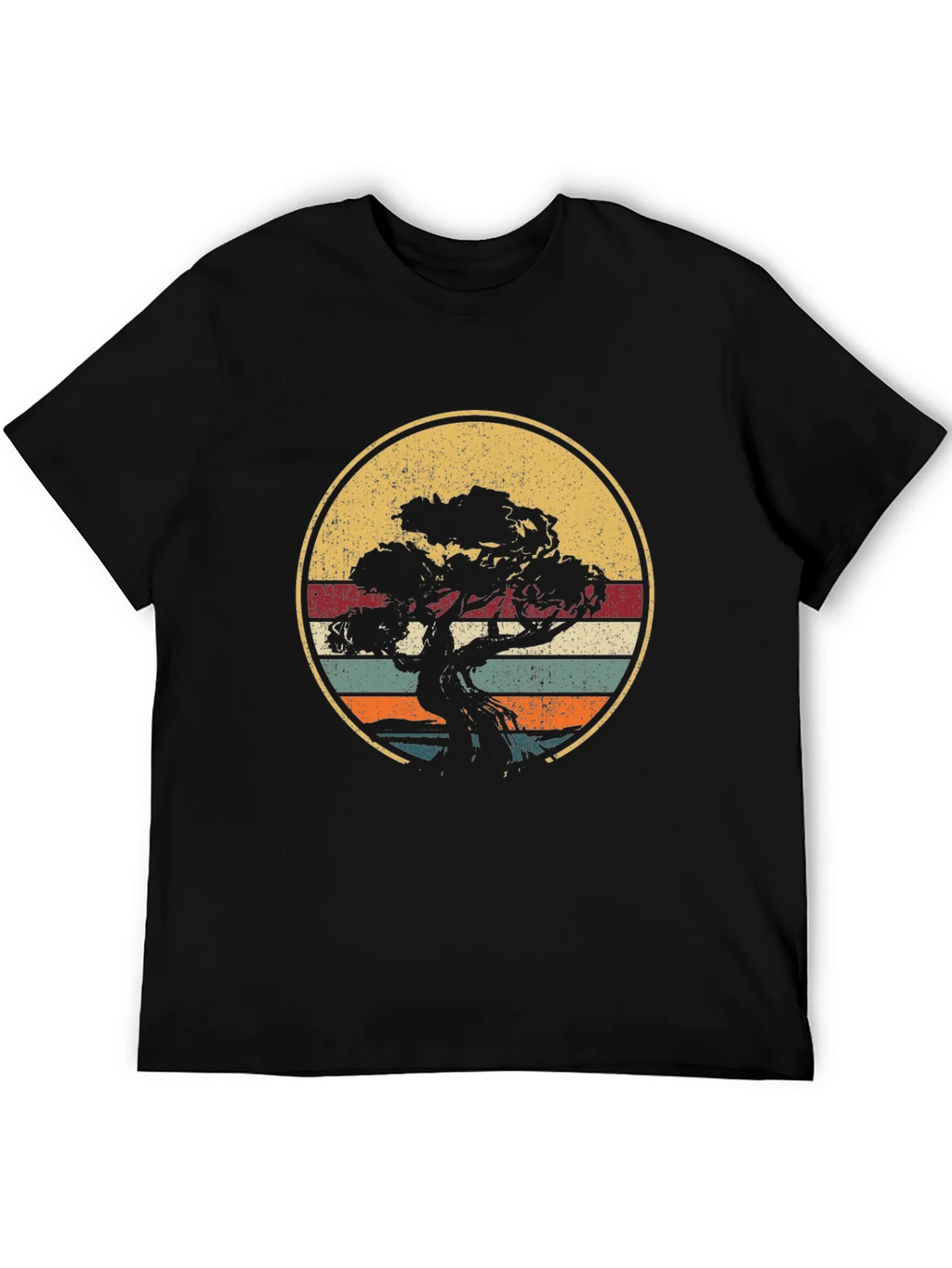 Bonsai Tree Retro Sunset T-Shirt product image 5