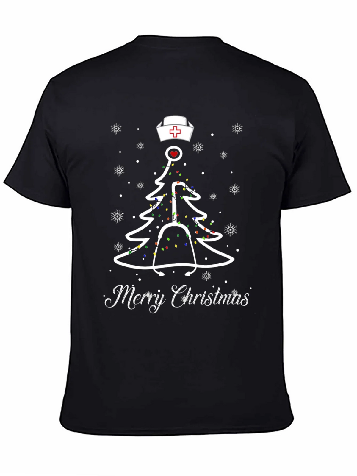 Nurse Christmas Tree T-Shirt product image 3