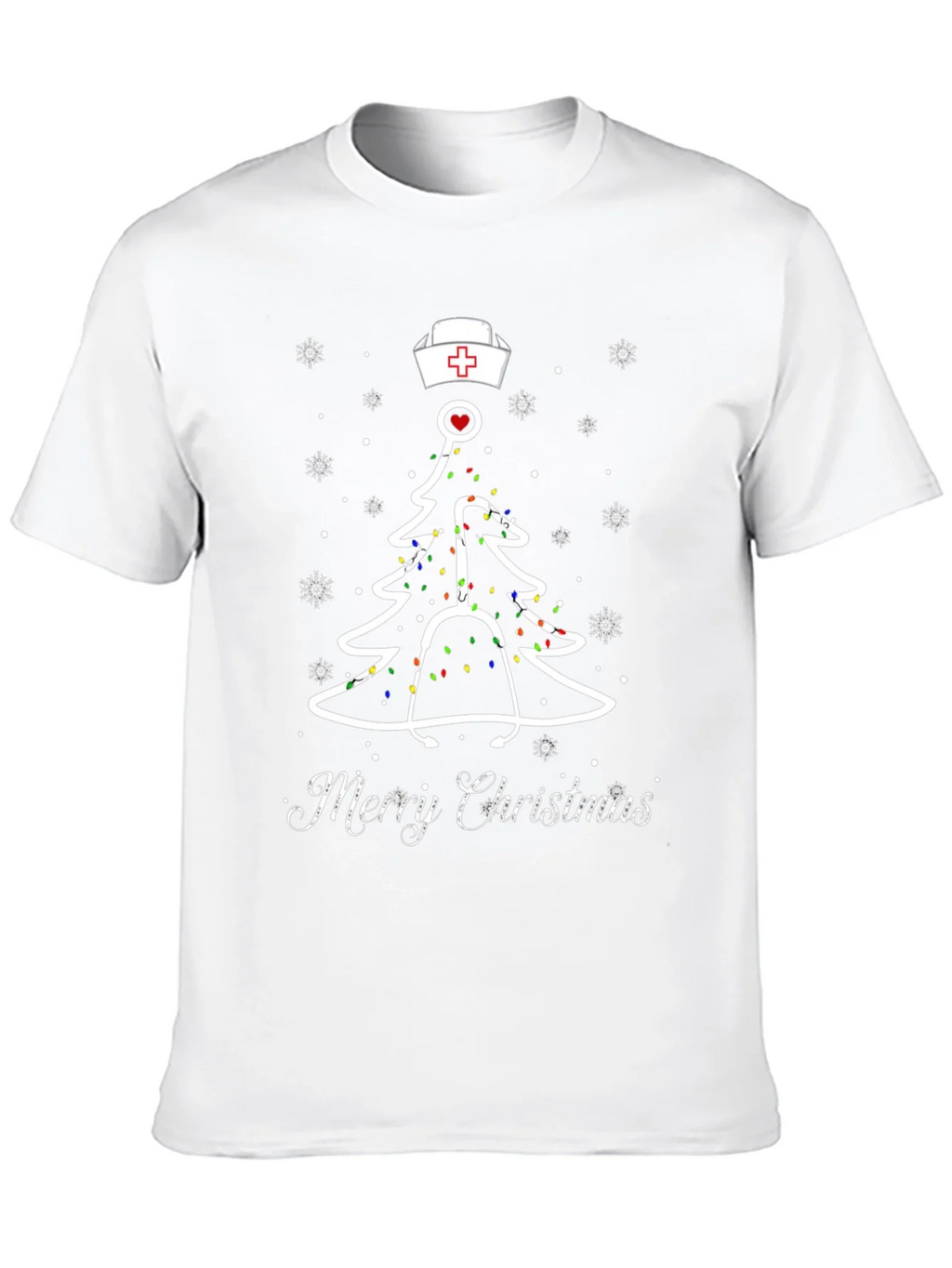 Nurse Christmas Tree T-Shirt product image 8