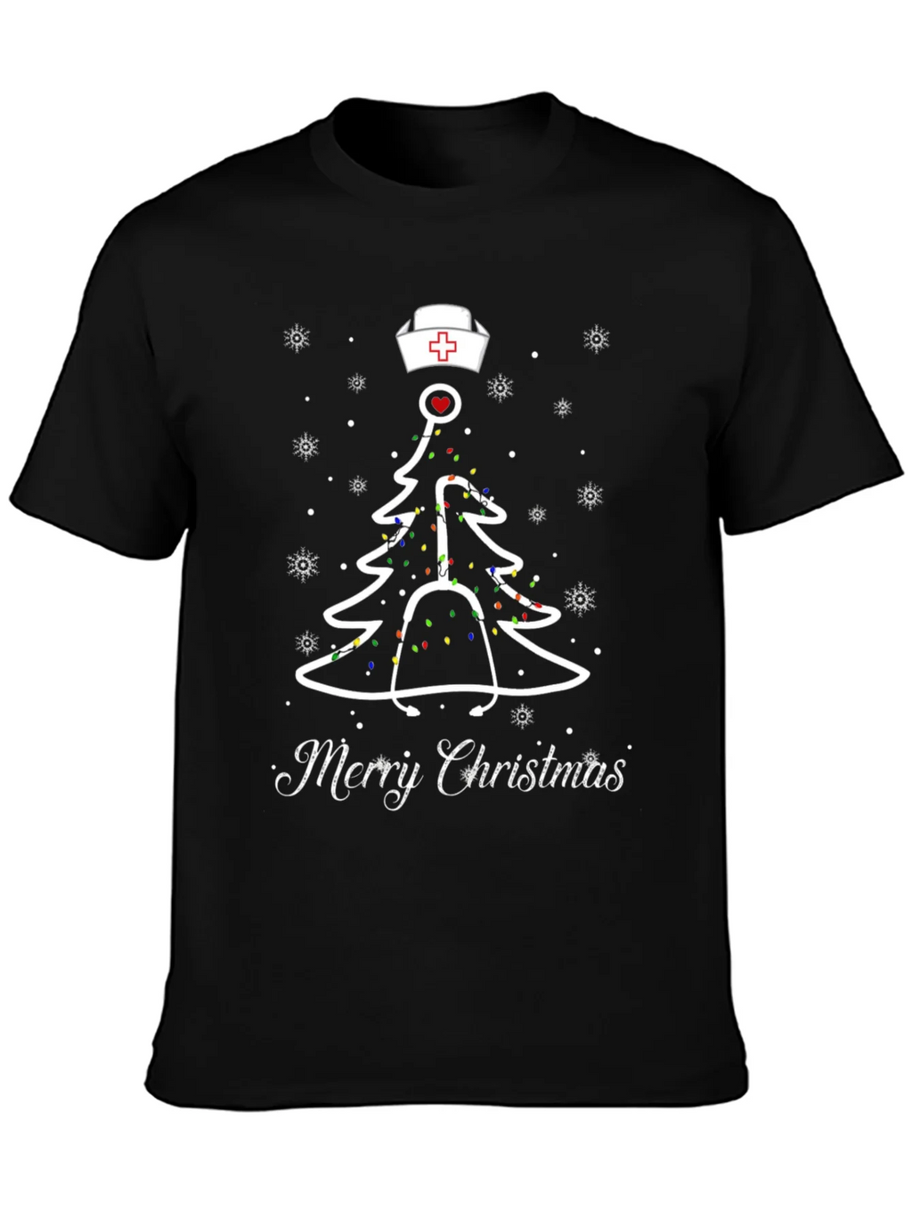 Nurse Christmas Tree T-Shirt product image 2
