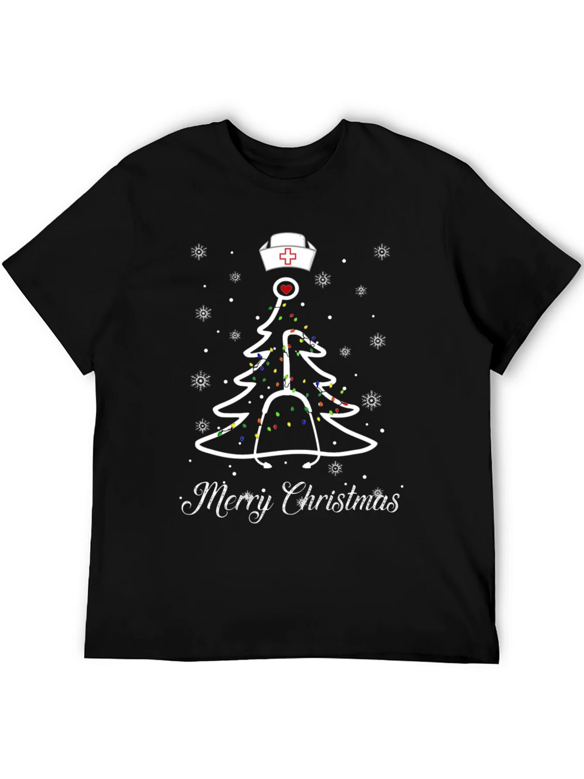 Nurse Christmas Tree T-Shirt product image 4