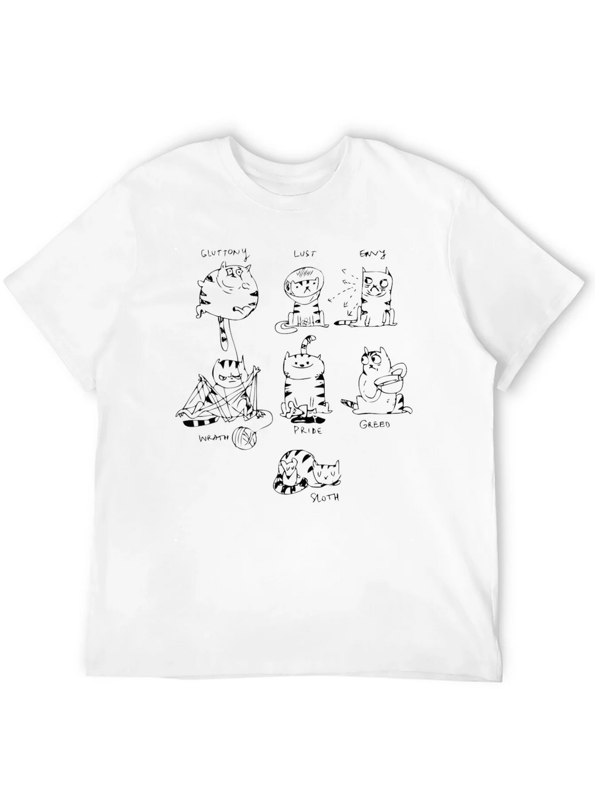 Seven Deadly Sins Cat Graphic Tee product image 11