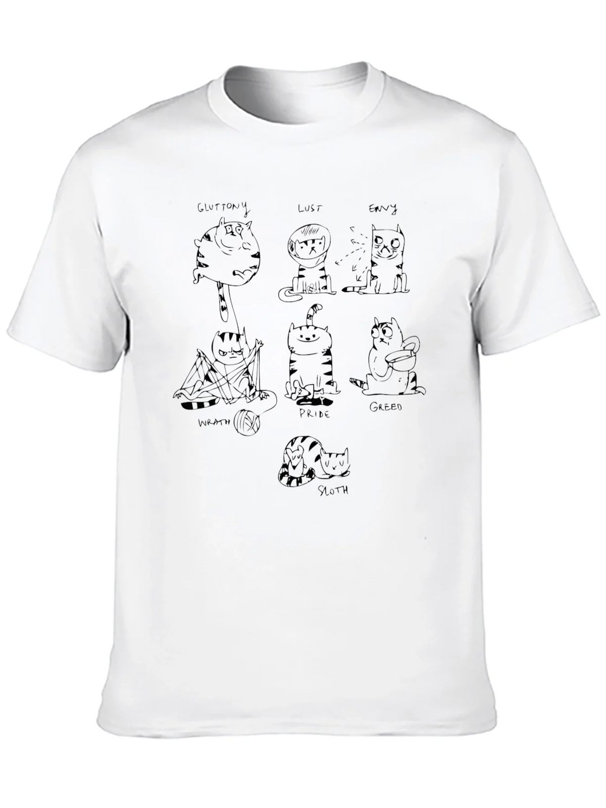 Seven Deadly Sins Cat Graphic Tee product image 9