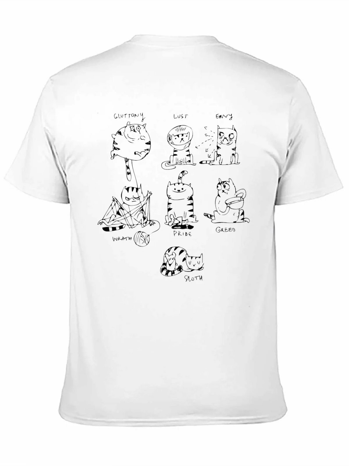Seven Deadly Sins Cat Graphic Tee product image 10