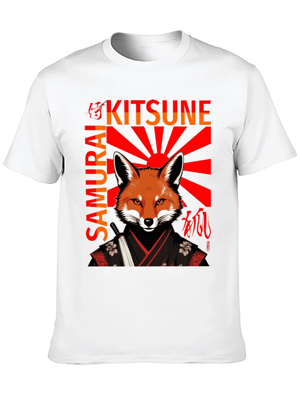 Samurai Kitsune T-Shirt Japanese Fox Warrior Design product image 9