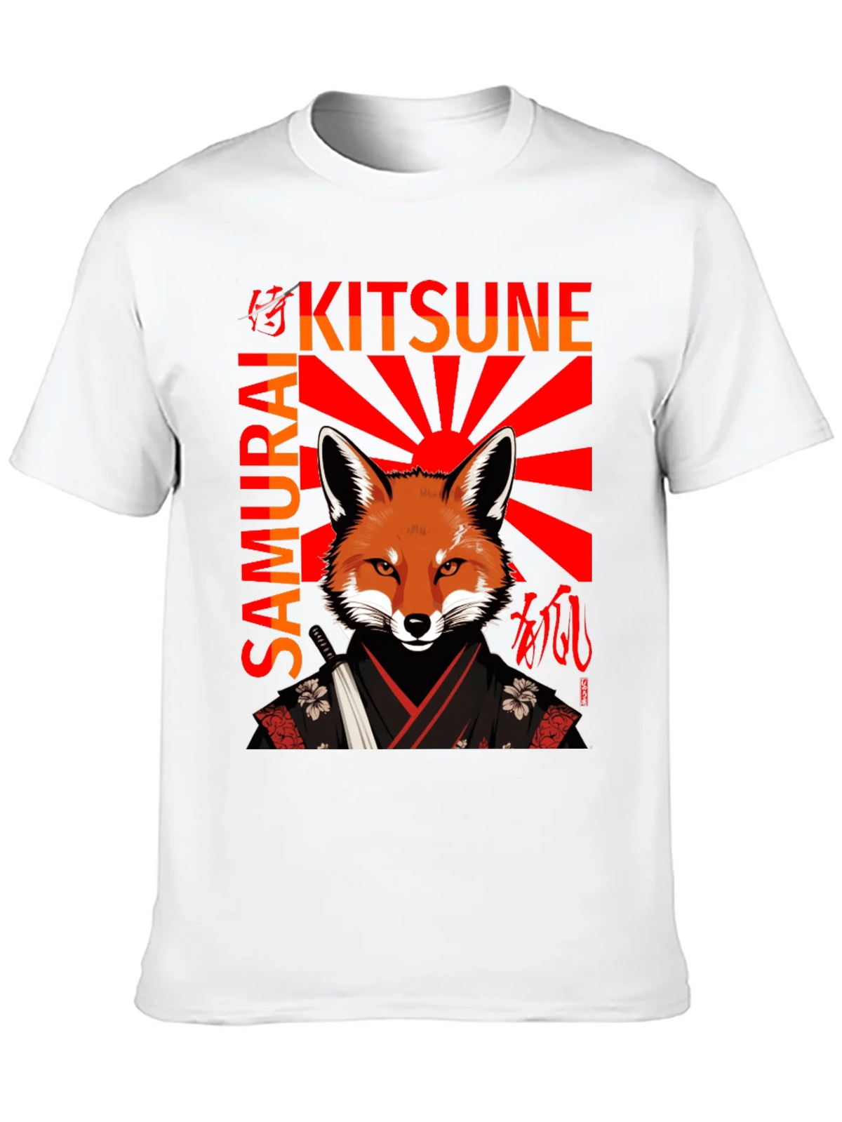 Samurai Kitsune T-Shirt Japanese Fox Warrior Design product image 9