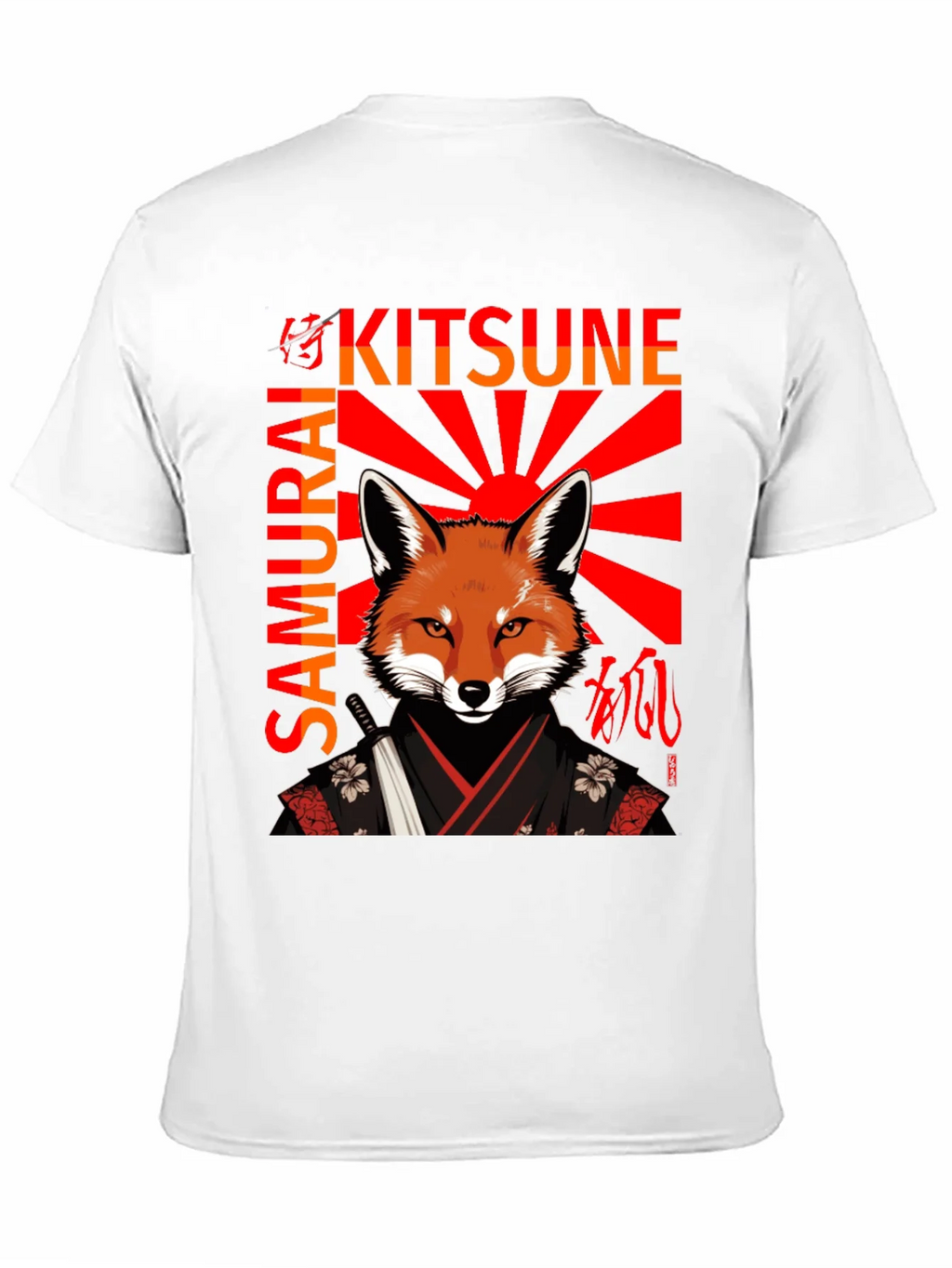 Samurai Kitsune T-Shirt Japanese Fox Warrior Design product image 10