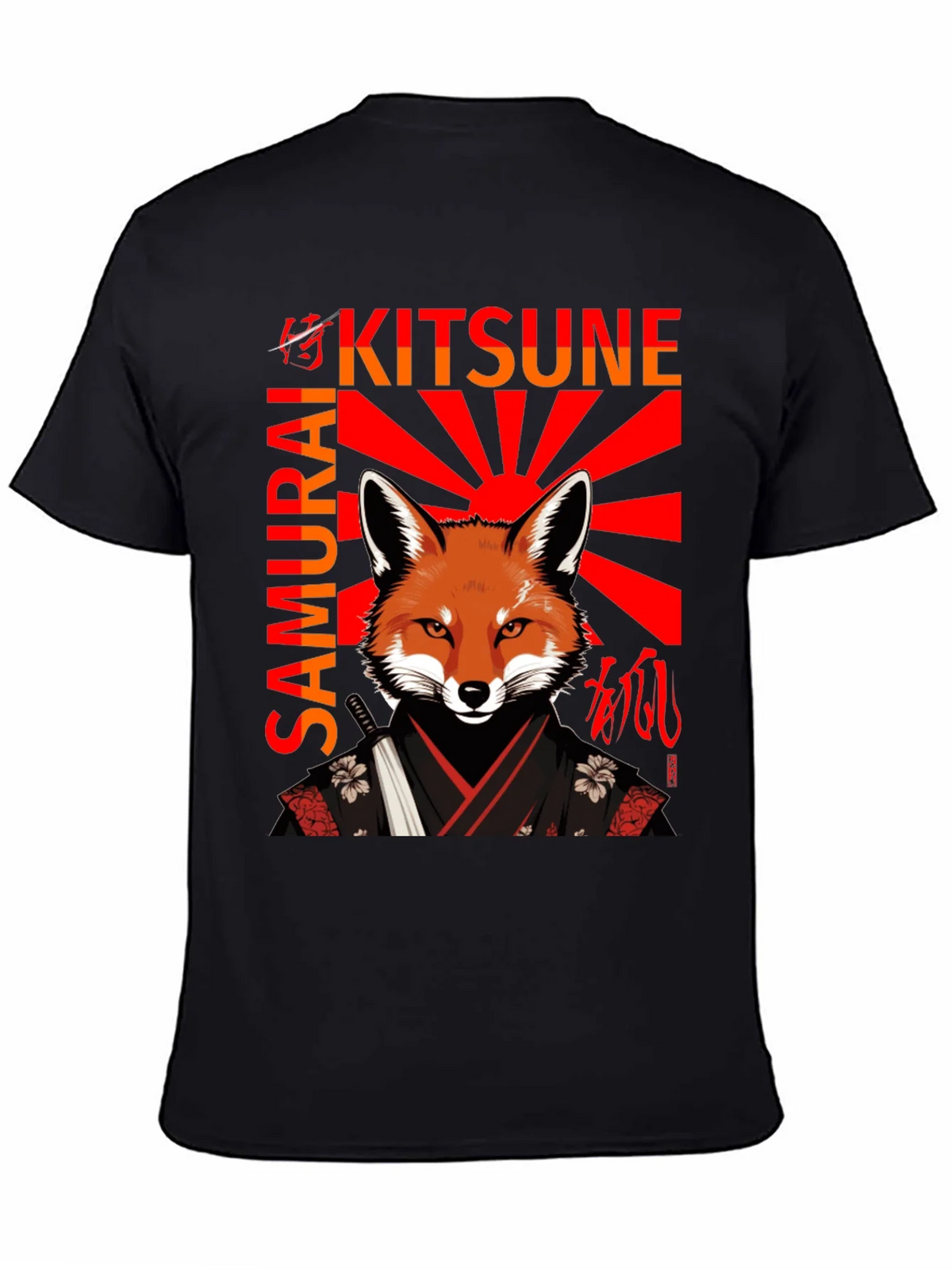 Samurai Kitsune T-Shirt Japanese Fox Warrior Design product image 4
