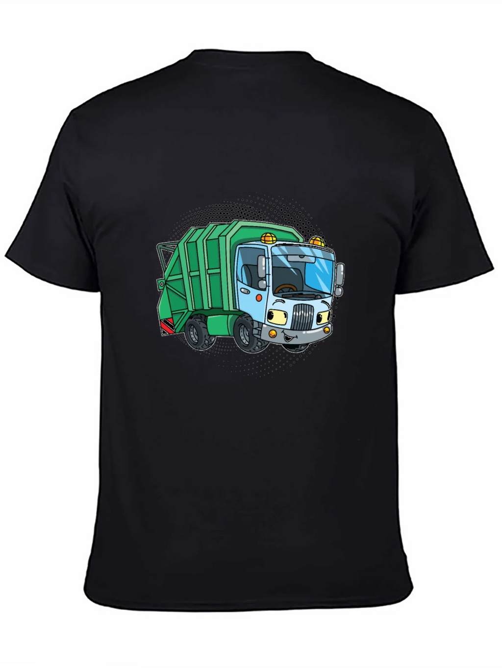 Cartoon Garbage Truck Graphic Tee - Black product image 4