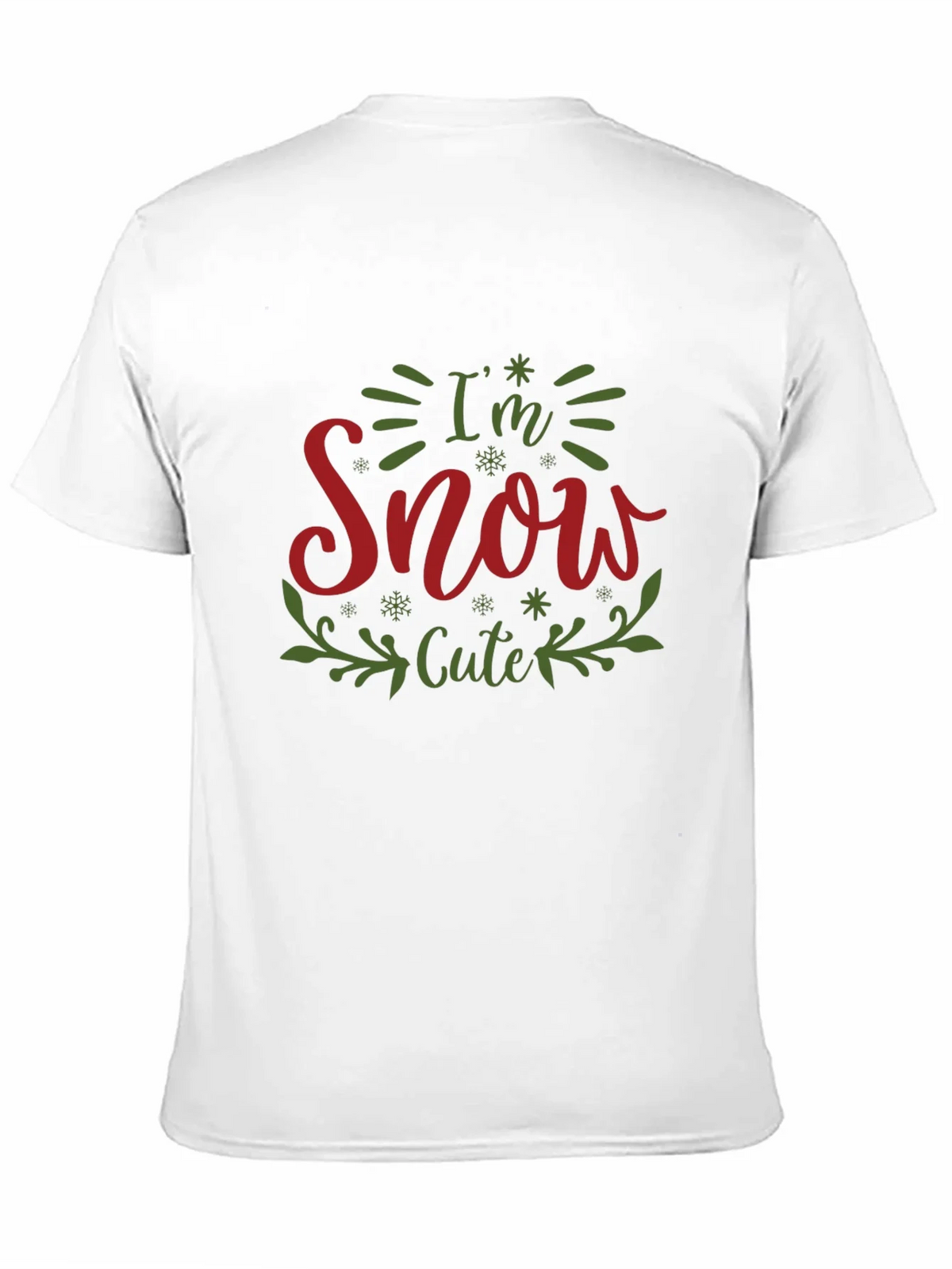 Im Snow Cute Black Graphic T-Shirt product image 8