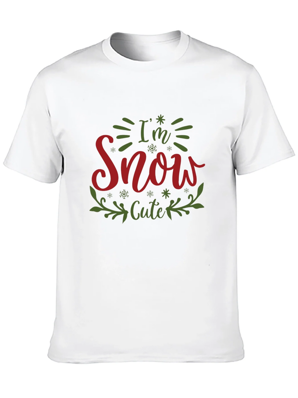 Im Snow Cute Black Graphic T-Shirt product image 7