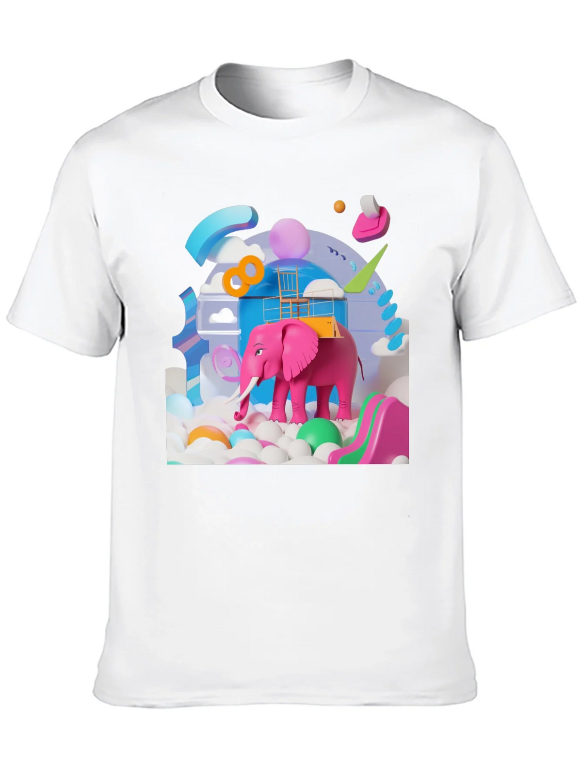 Playful Pink Elephant Graphic Tee - Novelty Design product image 7