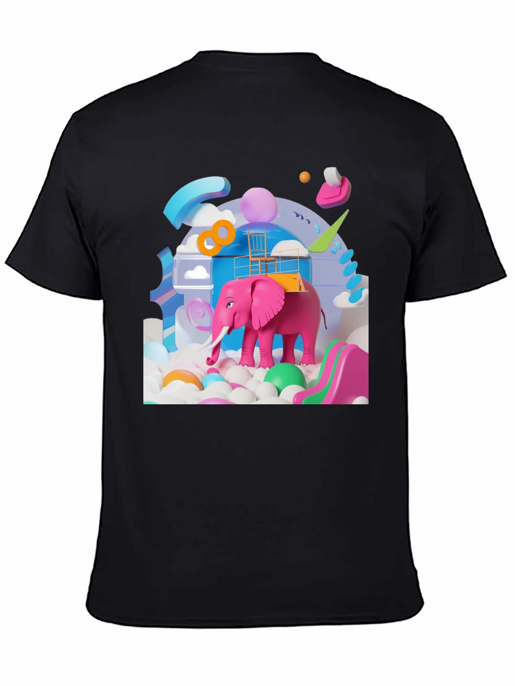 Playful Pink Elephant Graphic Tee - Novelty Design product image 3