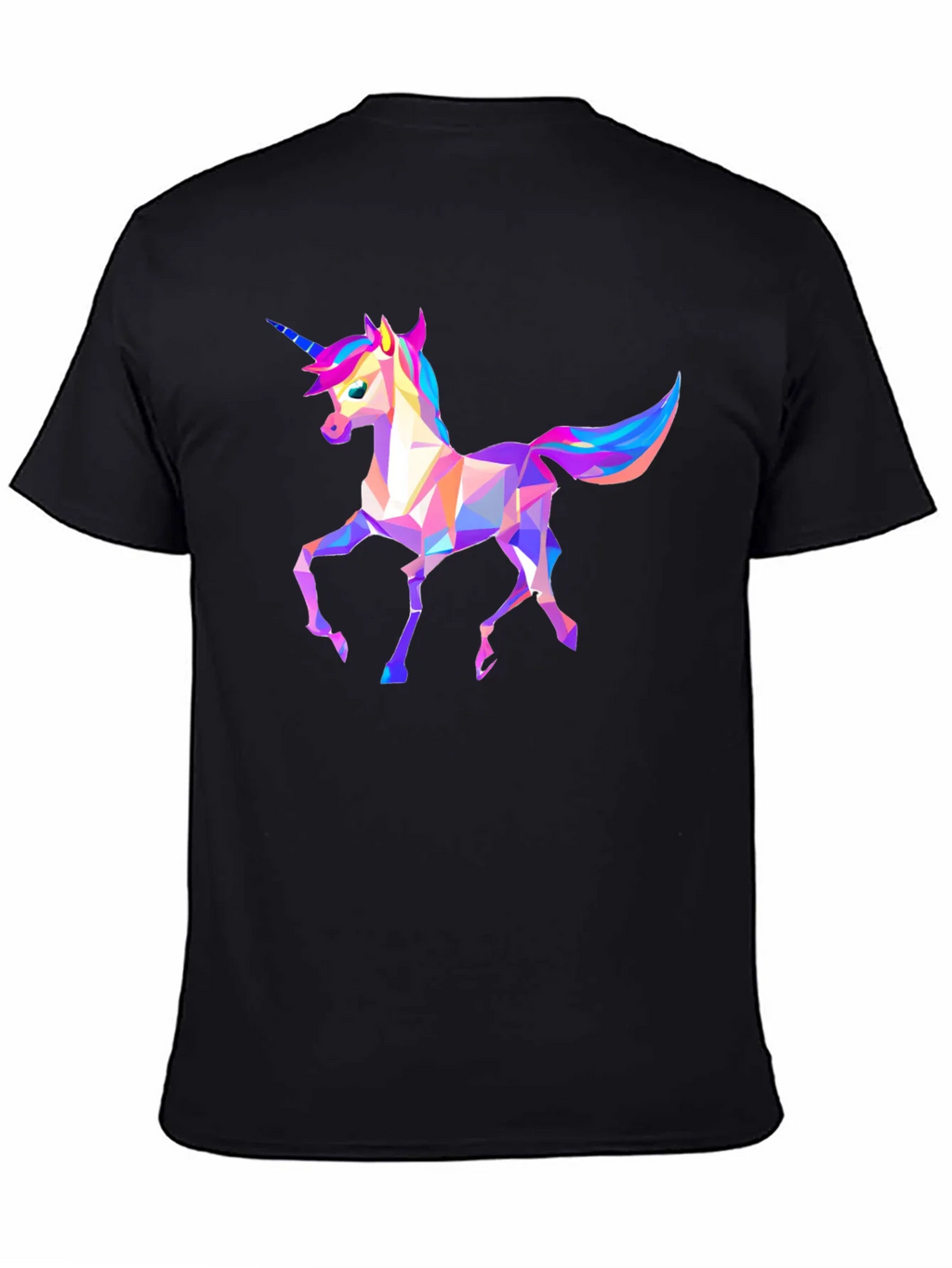 Geometric Unicorn Graphic Tee - Black product image 4