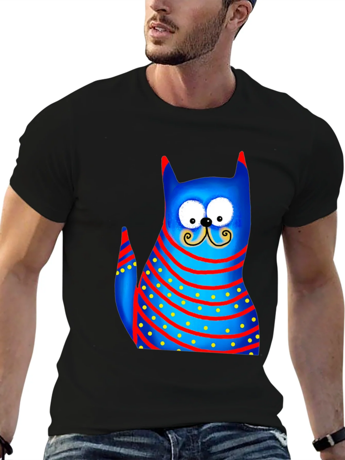 Cartoon Cat Graphic Tee - Whimsical Style product image 6