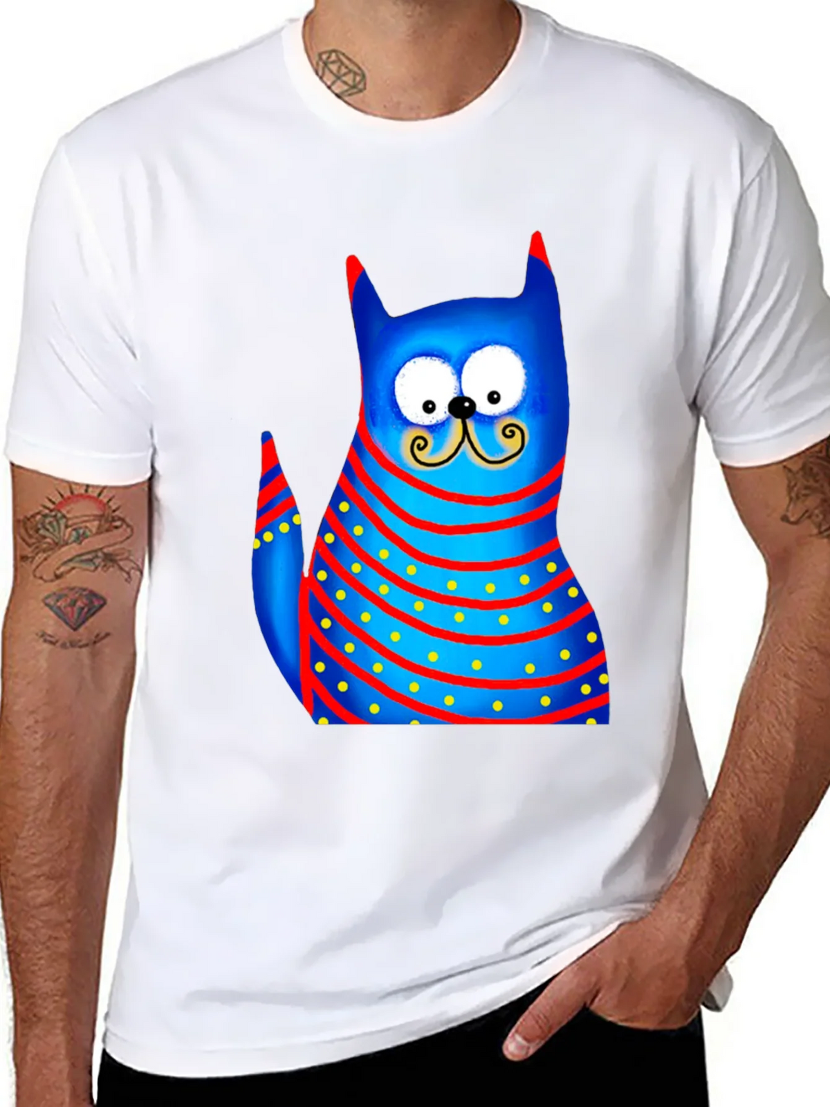 Cartoon Cat Graphic Tee - Whimsical Style product image 7