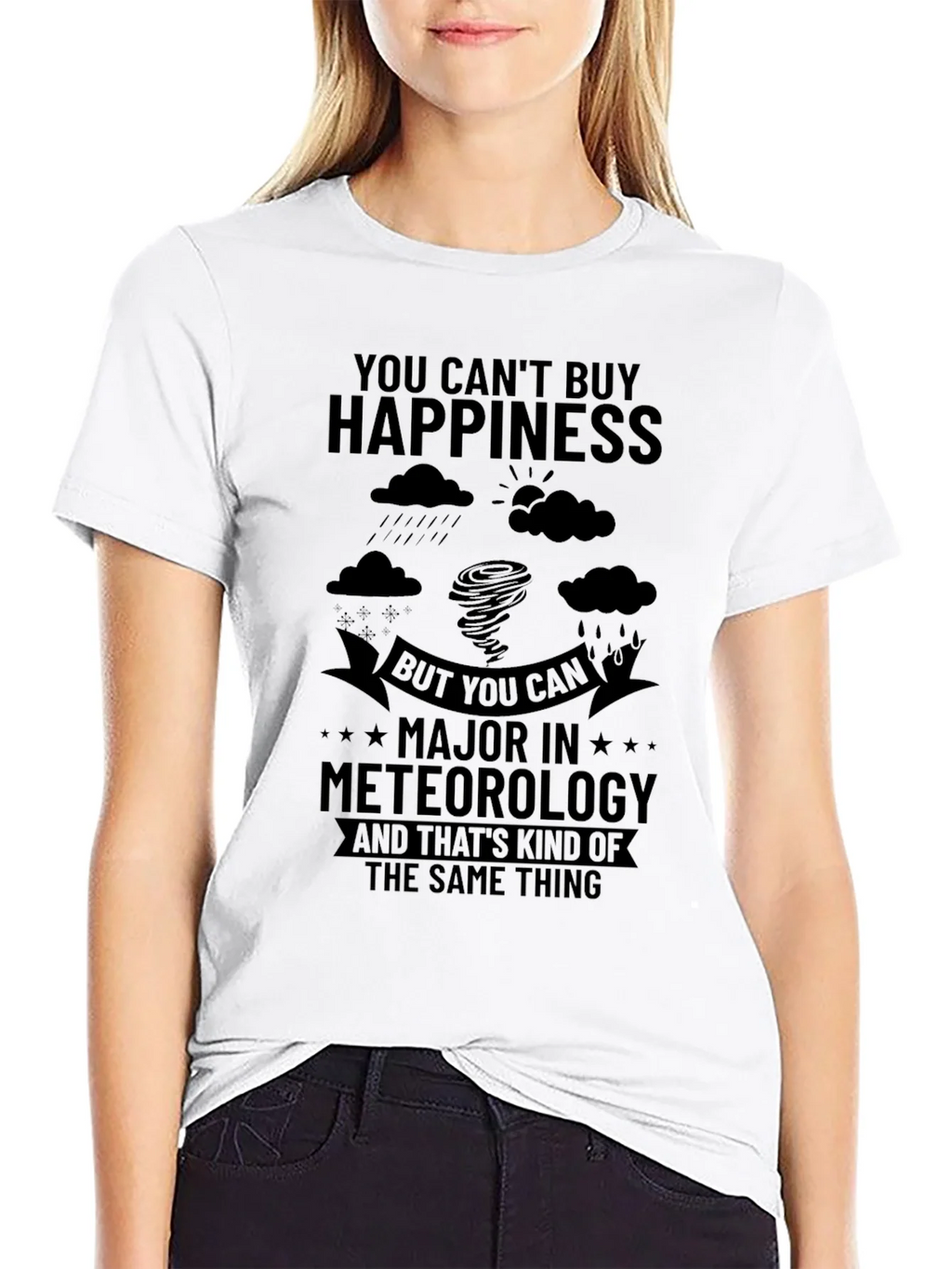Meteorology Major T-Shirt - Cant Buy Happiness Funny product image 4