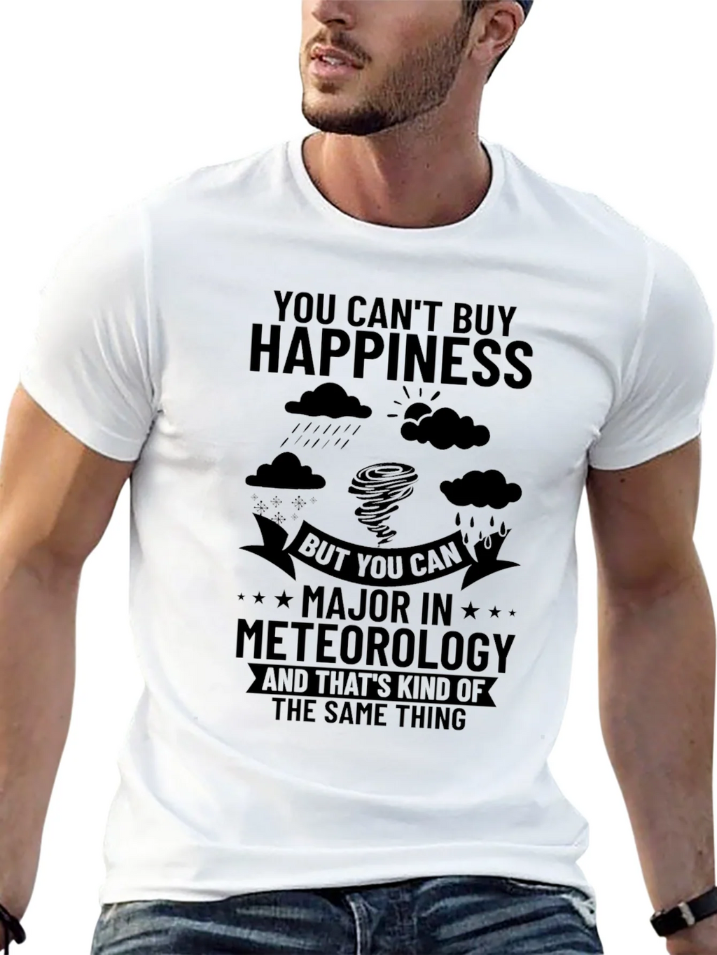 Meteorology Major T-Shirt - Cant Buy Happiness Funny product image 8