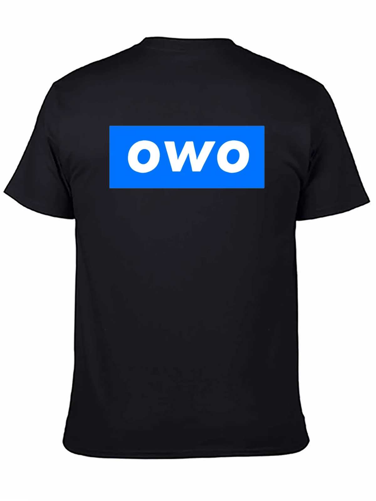OWO Graphic T-Shirt - Blue on Black product image 3