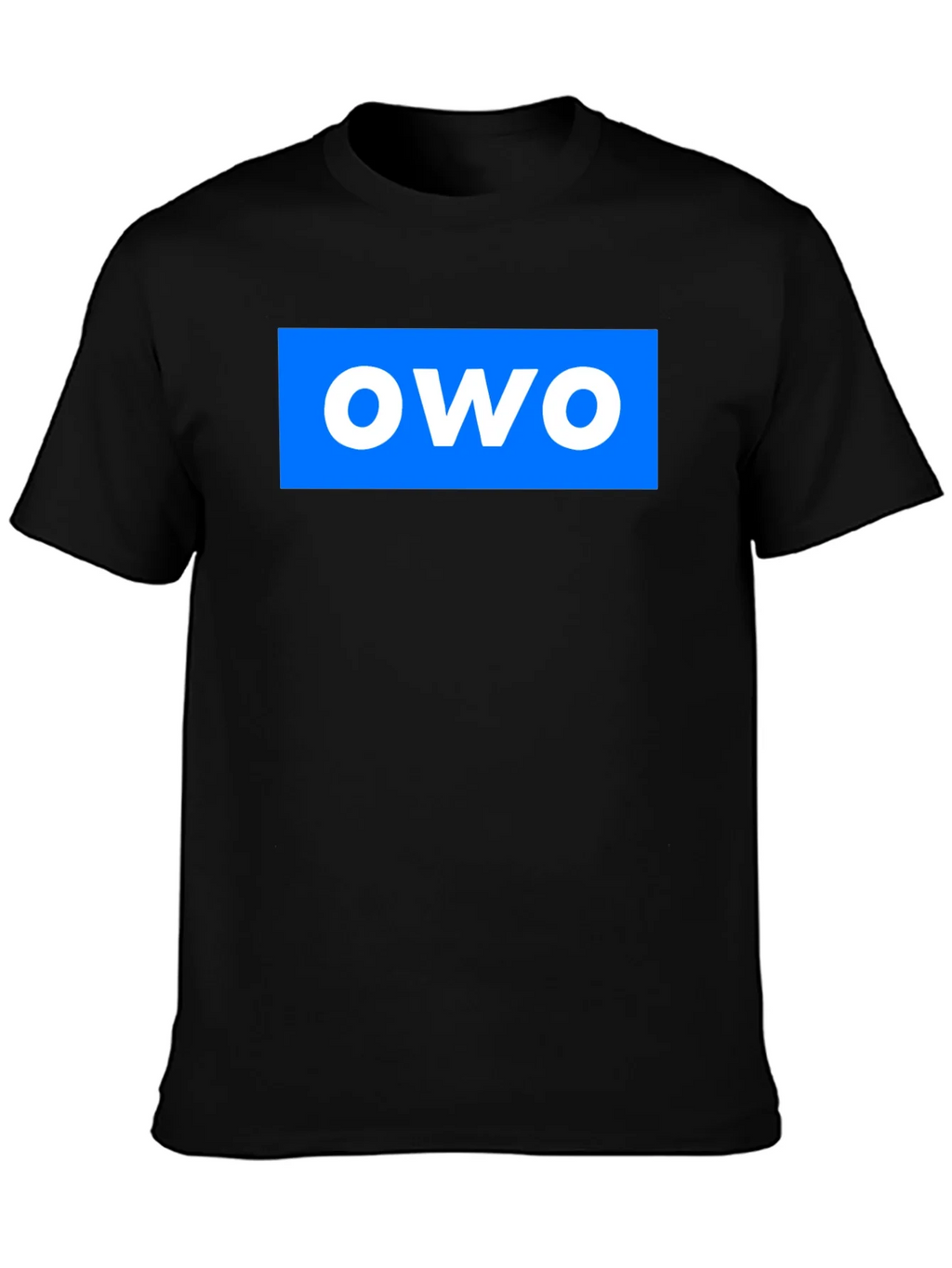 OWO Graphic T-Shirt - Blue on Black product image 2