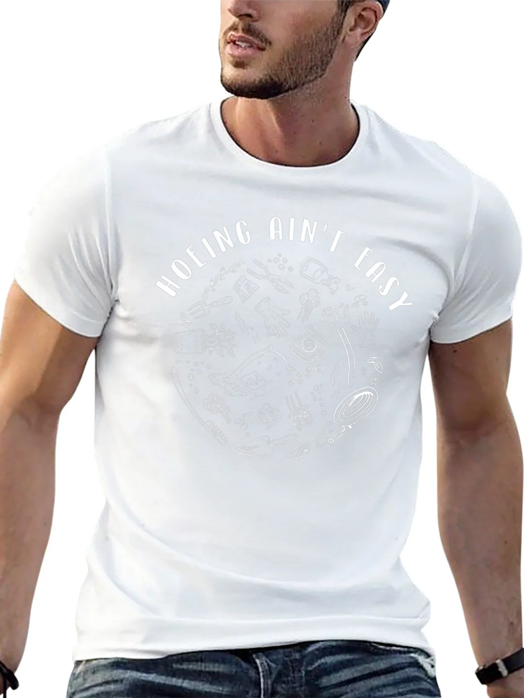 Hoing Aint Easy Graphic Tee - Gardeners Humor product image 9