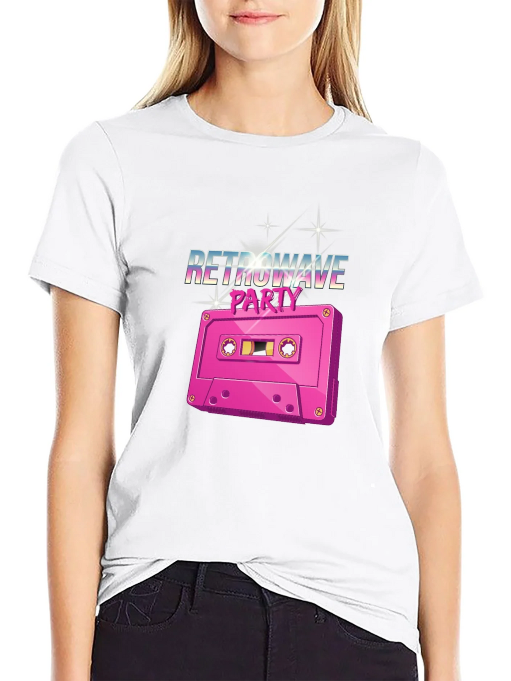 Retrowave Party Cassette Tape Graphic T-Shirt product image 8